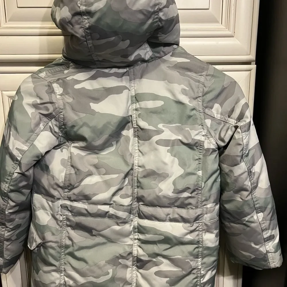 J.crew Girls crewcuts camo print fleece  jacket 4-5